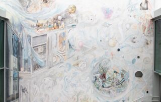 Laure Prouvost, details: The Whispering Walls Rêve, 2026, fresco, Musea Brugge, Brugge ©Dániel Mátyás Fülöp.