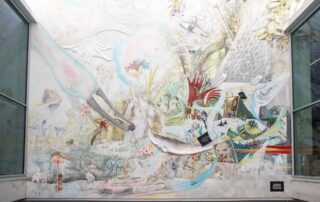 Laure Prouvost, details: The Whispering Walls Rêve, 2026, fresco, Musea Brugge, Brugge ©Dániel Mátyás Fülöp.