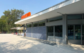 La sede del CASVA nell’ex mercato comunale coperto del QT8. Foto IM / weArch.