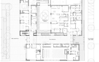 HEMAA architects, J. Prévert Public Services Center, Évry-Courcouronnes, France. Ground floor plan.