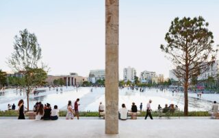 Vista di piazza Skanderbeg, progetto di 51N4E. ©51N4E.