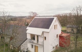 Facha architekti, House With a Red Addition, Nečín, Czech Republic. Photo: Peter Fabo.